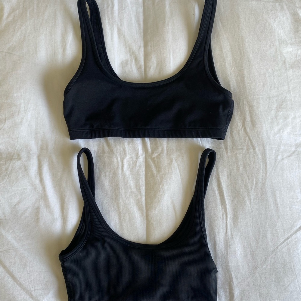 Aritzia Black Sports Bra Set